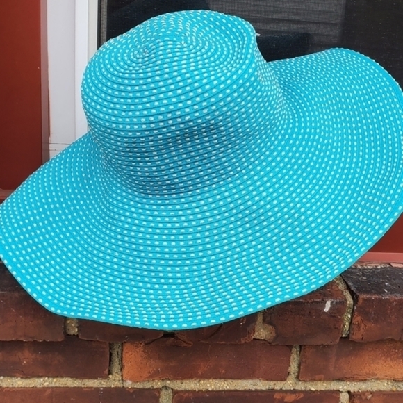 Caribbean‎ Joe Turquoise boho Floppy Hat - Picture 3 of 8